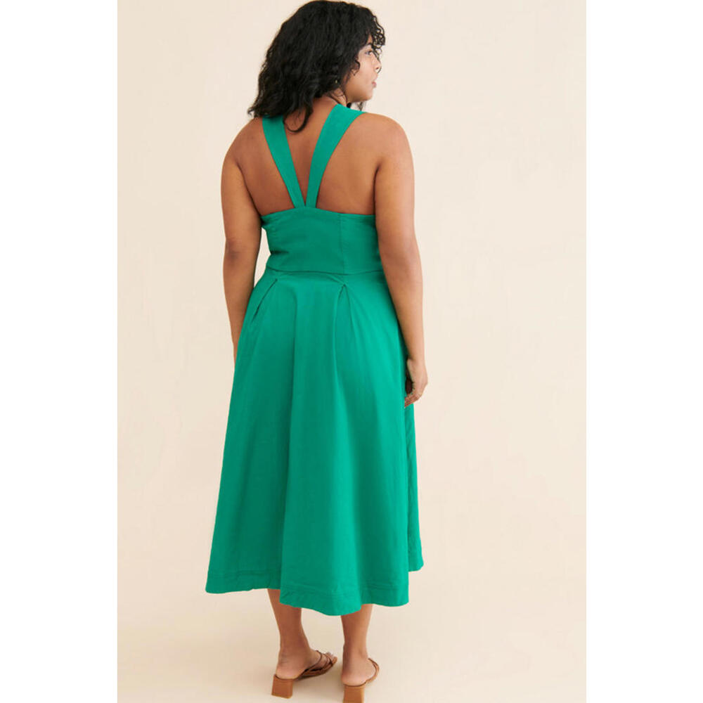 Anthropologie x Maeve - Midi Dress with Button Front and Wide Straps, Size 20W - Picture 2 of 10